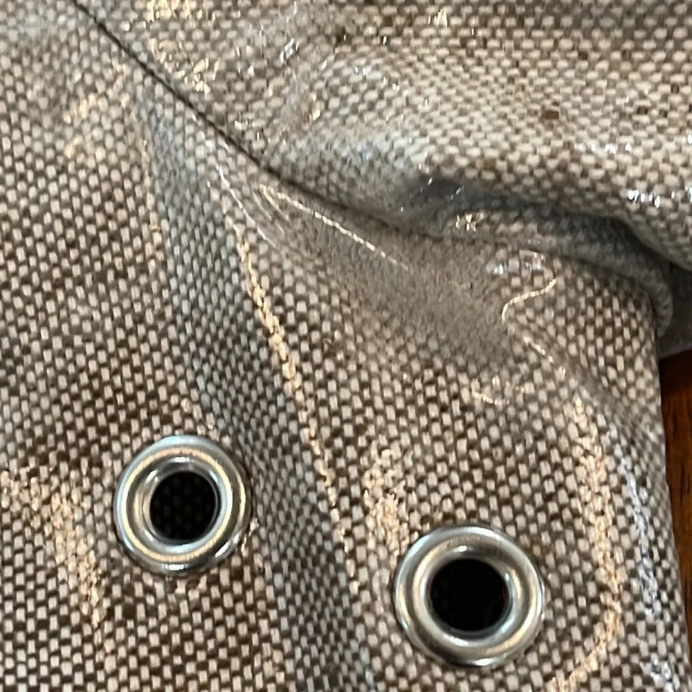 Tory Burch beige rain jacket fitted waterproof trench coat size Small - Picture 14 of 16